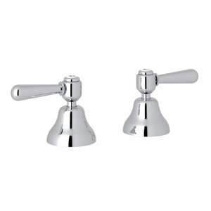DISCONTINUED-Verona Deck Mount Set of Hot and Cold 1/2 Inch Sidevalves - Polished Chrome with Metal Lever Handle | Model Number: A2711LMAPC - Product Knockout