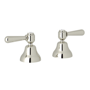 DISCONTINUED-Verona Deck Mount Set of Hot and Cold 1/2 Inch Sidevalves - Polished Nickel with Metal Lever Handle | Model Number: A2711LMPN - Product Knockout