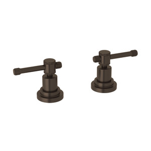 DISCONTINUED-Campo Set of Hot and Cold 1/2 Inch Sidevalves - Tuscan Brass with Industrial Metal Lever Handle | Model Number: A3311ILTCB - Product Knockout