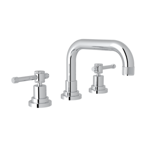 Campo U-Spout Widespread Bathroom Faucet - Polished Chrome with Industrial Metal Lever Handle | Model Number: A3318ILAPC-2 - Product Knockout