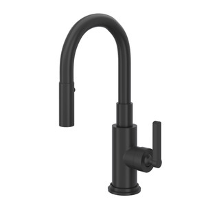 Lombardia Pulldown Bar and Food Prep Faucet - Matte Black with Metal Lever Handle | Model Number: A3430SLMMB-2 - Product Knockout