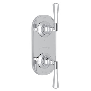 San Giovanni Trim for 1/2 Inch Thermostatic and Diverter Control Rough Valve - Polished Chrome with Metal Lever Handle | Model Number: A4564LMAPC - Product Knockout