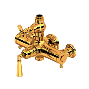 Palladian Exposed Thermostatic Valve - Italian Brass with Cross Handle | Model Number: A4817XMIB - Product Knockout