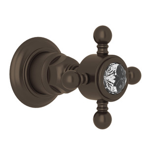 DISCONTINUED-Trim for Volume Control and 4-Port Dedicated Diverter - Tuscan Brass with Crystal Cross Handle | Model Number: A4912XCTCBTO - Product Knockout