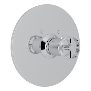 Campo Thermostatic Trim Plate without Volume Control - Polished Chrome with Industrial Metal Wheel Handle | Model Number: A4914IWAPC - Product Knockout