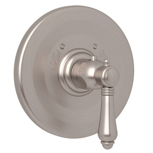 Thermostatic Trim Plate without Volume Control - Satin Nickel with Metal Lever Handle | Model Number: A4914LMSTN - Product Knockout