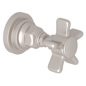 San Giovanni Trim for Volume Control and 4-Port Dedicated Diverter - Satin Nickel with Five Spoke Cross Handle | Model Number: A4924XSTNTO - Product Knockout