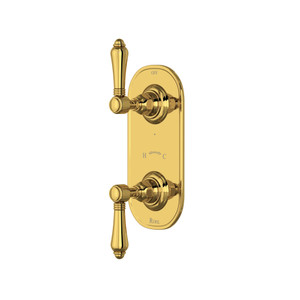 DISCONTINUED 1/2" Thermostatic Trim With Diverter - Unlacquered Brass | Model Number: A4964LMULB