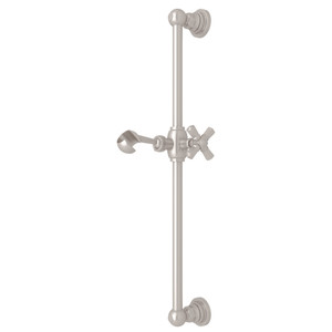 San Giovanni Slide Bar - Satin Nickel with Cross Handle | Model Number: A8073XMSTN - Product Knockout