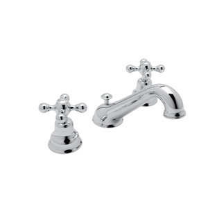 DISCONTINUED-Arcana C-Spout Widespread Bathroom Faucet - Polished Chrome with Cross Handle | Model Number: AC102X-APC-2 - Product Knockout