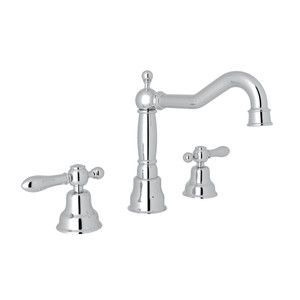 DISCONTINUED-Arcana Column Spout Widespread Bathroom Faucet - Polished Chrome with Metal Lever Handle | Model Number: AC107LM-APC-2 - Product Knockout