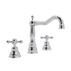 DISCONTINUED-Arcana Column Spout Widespread Bathroom Faucet - Polished Chrome with Cross Handle | Model Number: AC107X-APC-2 - Product Knockout