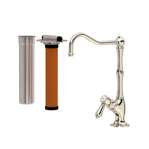 Acqui Column Spout Filter Faucet - Polished Nickel with Metal Lever Handle | Model Number: AKIT1435LMPN-2 - Product Knockout