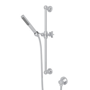 San Giovanni Single-Function Handshower Set - Polished Chrome with Five Spoke Cross Handle | Model Number: AKIT8073XAPC - Product Knockout
