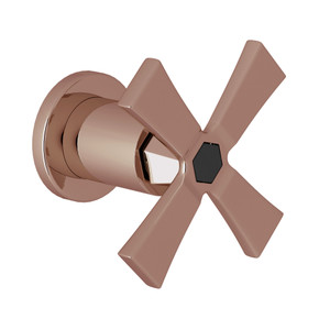 Bellia Trim for Volume Control and Diverter - Rose Gold with Cross Handle | Model Number: BE195X-RG/TO - Product Knockout