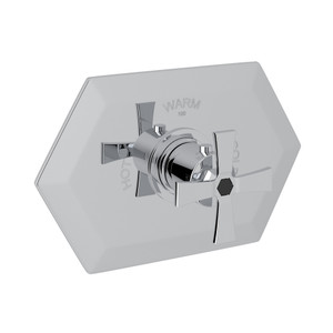 Bellia Thermostatic Trim without Volume Control - Polished Chrome with Cross Handle | Model Number: BE720X-APC/TO - Product Knockout