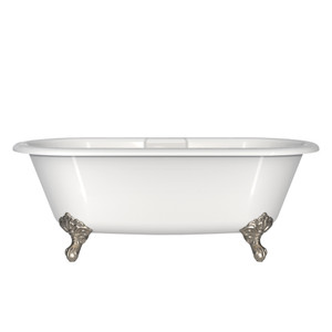 Cheshire 69" x 31" Freestanding Soaking Bathtub - Standard White (Gloss) | Model Number: CHE-N-SW-OF+FT-CHE-BN