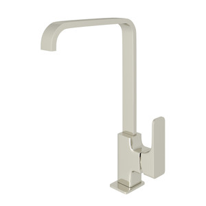 Quartile Side Lever Bar and Food Prep Faucet - Polished Nickel with Metal Lever Handle | Model Number: CU253L-PN-2 - Product Knockout