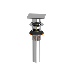 Drain de lavabo à poussoir avec trop-plein - Chrome | Numéro de modèle: DB140C