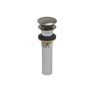 Lavatory Push Drain Without Overflow - Brushed Nickel | Model Number: DL160BN