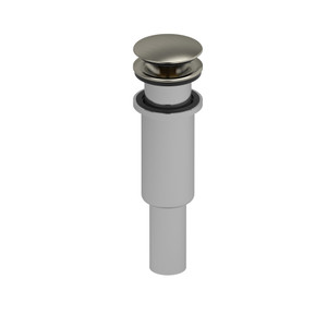 Lavatory Push Drain Without Overflow - Brushed Nickel | Model Number: DL170BN