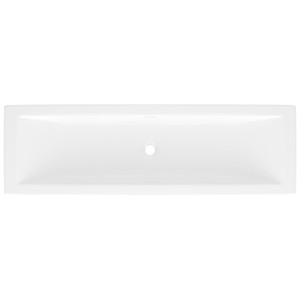 Rossendale 122 Rectangular 47-7/8 Inch Undermount or Drop-in Lavatory Sink in Volcanic Limestone&trade; with Internal Overflow - Gloss White | Model Number: DU-ROS-122-IO - Product Knockout