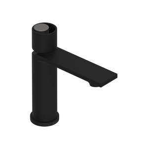 Robinet de salle de bain à poignée simple Eclissi - Noir mat avec accent Nickel satiné et poignée circulaire  | Numéro de modèle: EC01D1IWMBN - Produit épuisé