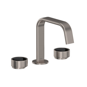 Eclissi™ Widespread Lavatory Faucet With U-Spout - Satin Nickel/Matte Black | Model Number: EC09D3IWSNB
