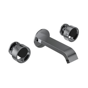 DISCONTINUED Eclissi™ Wall Mount Lavatory Faucet With U-Spout - Polished Chrome/Matte Black | Model Number: EC09W3IWPCB