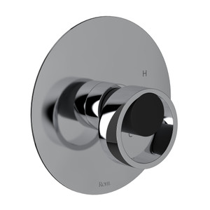 DISCONTINUED Eclissi™ 1/2" Pressure Balance Trim Without Diverter - Polished Chrome/Matte Black | Model Number: EC10W1IWPCB