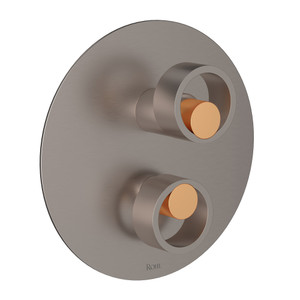 Eclissi™ 1/2" Pressure Balance Trim With Diverter - Satin Nickel/Satin Gold | Model Number: EC11W1IWSNG