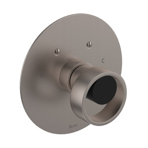 Eclissi™ 3/4" Thermostatic Trim Without Volume Control - Satin Nickel/Matte Black | Model Number: EC13W1IWSNB