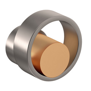 Eclissi Trim for Volume Control and Diverter - Satin Nickel with Satin Gold Accent with Circular Handle | Model Number: EC18W2IWSNG - Product Knockout