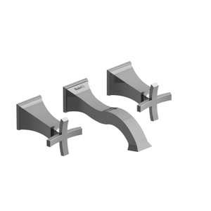 DISCONTINUED-Eiffel Wall Mount Lavatory Faucet 1.0 GPM - Chrome with Cross Handles | Model Number: EF03+C-10 - Product Knockout