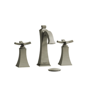 Eiffel Widespread Lavatory Faucet  - Brushed Nickel with Cross Handles | Model Number: EF08+BN - Product Knockout