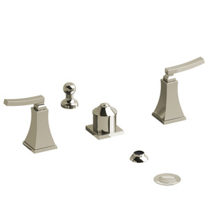 DISCONTINUED Eiffel™ Two Handle Deck Mount Bidet - Polished Nickel | Model Number: EF09LPN