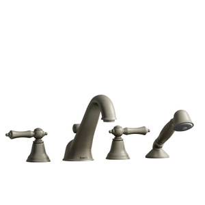 DISCONTINUED Classic 4-Hole Deck Mount Tub Filler - Brushed Nickel | Model Number: GN12LBN