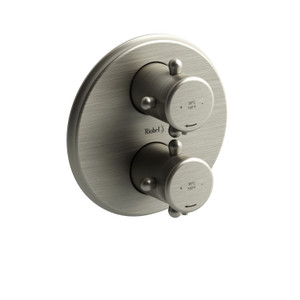 Classic 3/4 Inch Thermostatic and Pressure Balance Multi-Function System  - Brushed Nickel with Cross Handles | Model Number: GN83+BN - Product Knockout