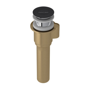IntelliDrain™ Push Drain for Victoria + Albert® Bathtubs Without an Overflow Hole - Black | Model Number: K-40E-BK