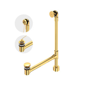 Freestanding Victoria + Albert® Bathtub Drain For Above-Floor Installation Box - Polished Brass | Model Number: K-50-PB