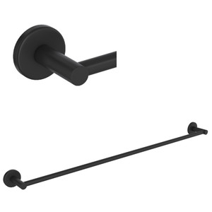 Lombardia Wall Mount 30 Inch Single Towel Bar - Matte Black | Model Number: LO1/30MB - Product Knockout