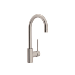 Pirellone Side Lever Bar and Food Prep Faucet - Satin Nickel with Metal Lever Handle | Model Number: LS53L-STN-2 - Product Knockout