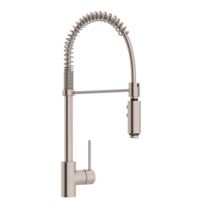 Pirellone Side Lever Pro Pulldown Kitchen Faucet - Satin Nickel with Metal Lever Handle | Model Number: LS64L-STN-2 - Product Knockout