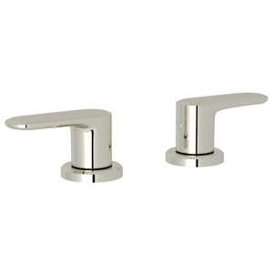 DISCONTINUED-Meda Set of Hot and Cold 1/2 Inch Sidevalves - Polished Nickel with Metal Lever Handle | Model Number: LV120L-PN - Product Knockout