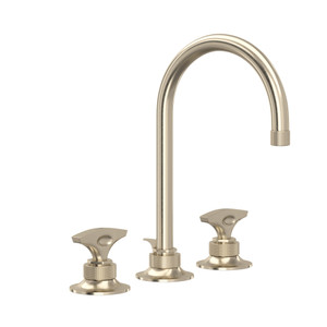 Robinet de lavabo rétractable en plusieurs parties avec bec en C Graceline® - Nickel satiné | Numéro de modèle: MB2019DMSTN-2