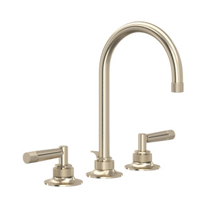 Robinet de lavabo rétractable en plusieurs parties avec bec en C Graceline® - Nickel satiné | Numéro de modèle: MB2019LMSTN-2