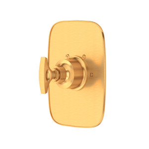 Graceline Thermostatic Trim Plate without Volume Control - Satin Gold with Metal Dial Handle | Model Number: MB2040NDMSG - Product Knockout