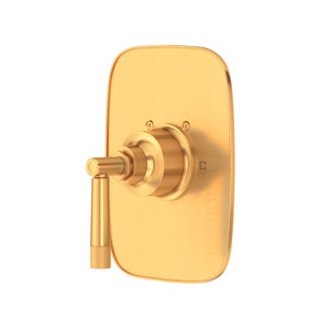 Graceline Thermostatic Trim Plate without Volume Control - Satin Gold with Metal Lever Handle | Model Number: MB2040NLMSG - Product Knockout