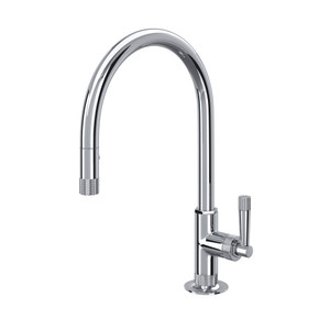 Graceline Pulldown Kitchen Faucet - Polished Chrome with Metal Lever Handle | Model Number: MB7930LMAPC-2 - Product Knockout
