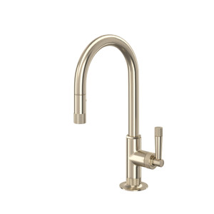 Graceline® Pull-Down Bar/Food Prep Kitchen Faucet With C-Spout - Satin Nickel | Model Number: MB7930SLMSTN-2